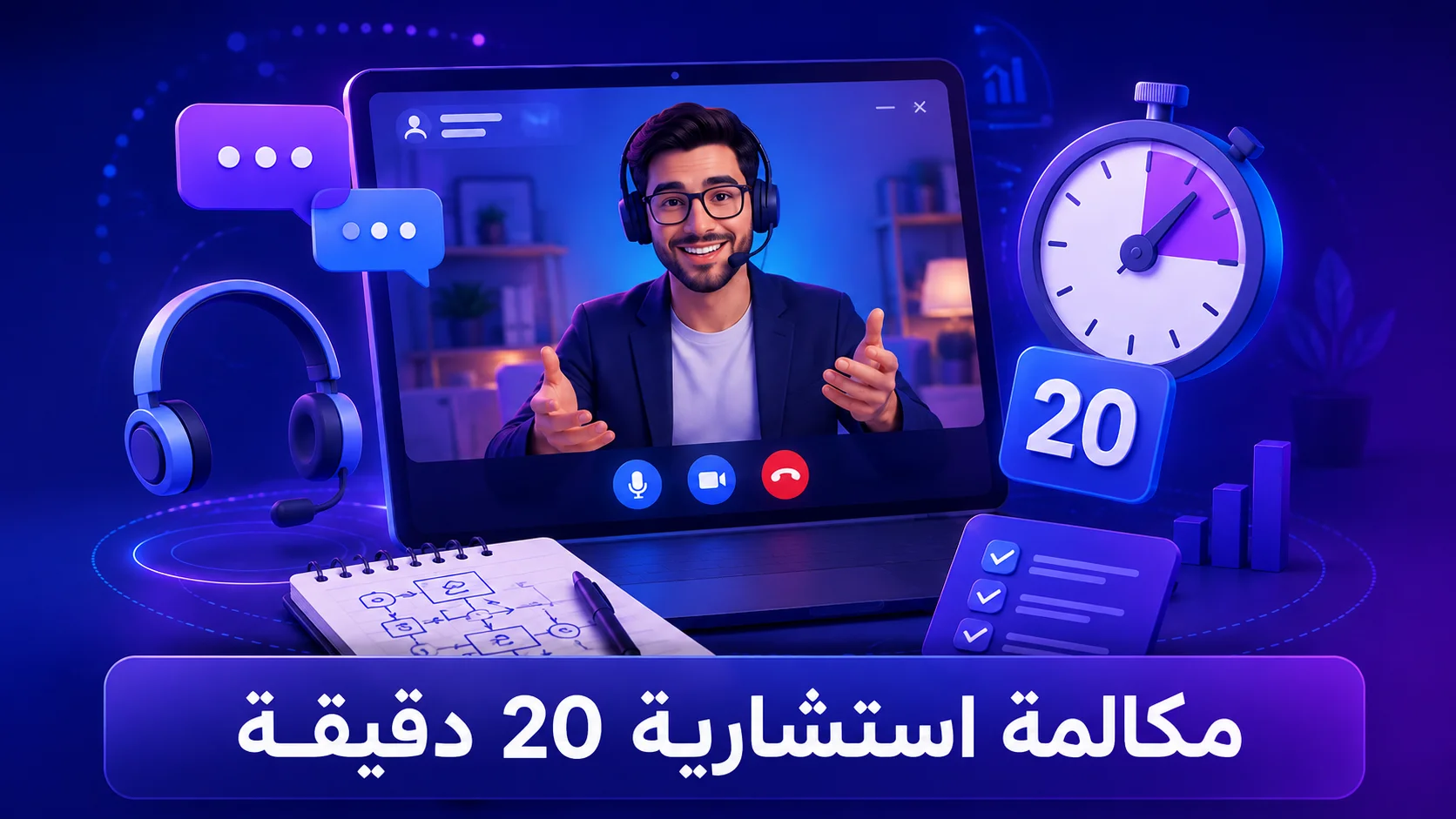 20 min call pic مكالمة استشارية 20 دقيقة - الصورة 1
